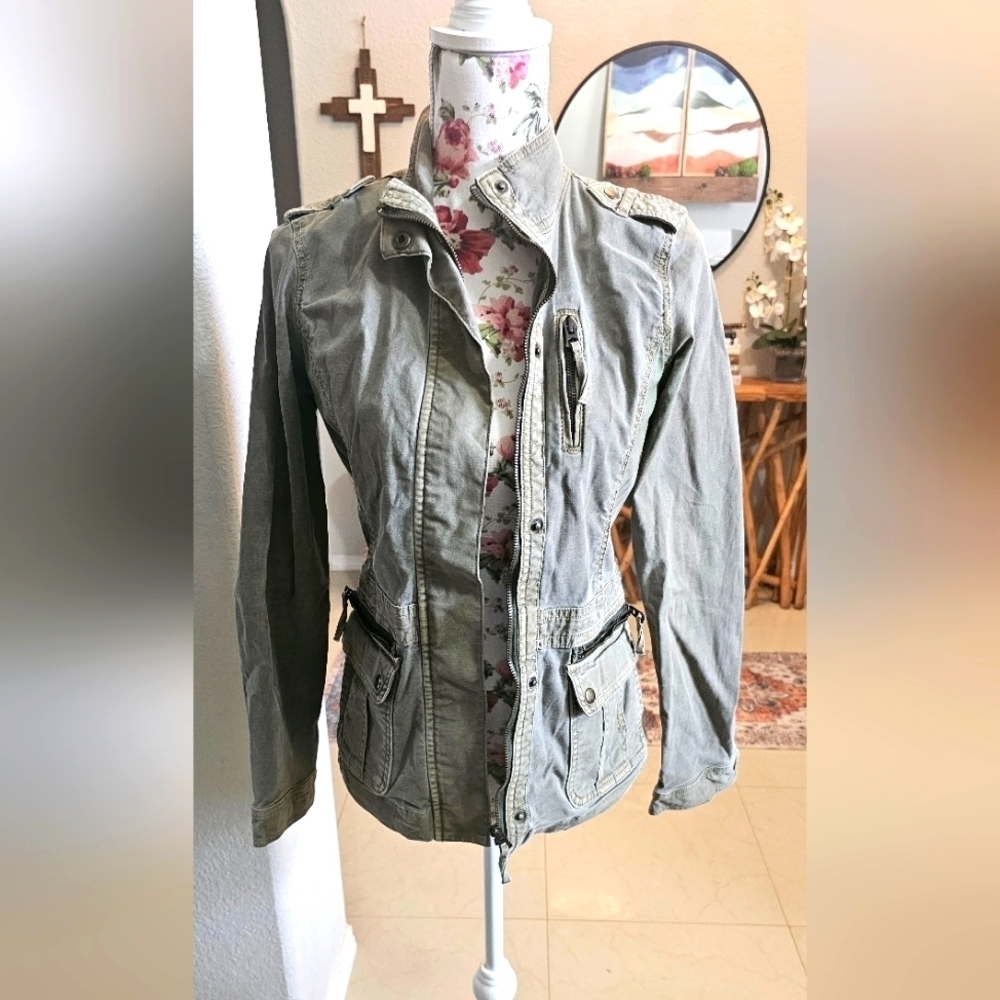 LUCKY BRAND ARMY GREEN JACKET SZ XS